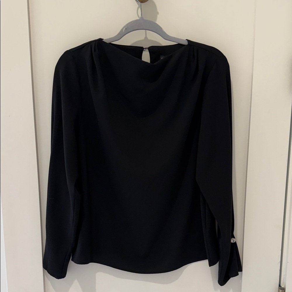 Zara Black Long Sleeve Blouse